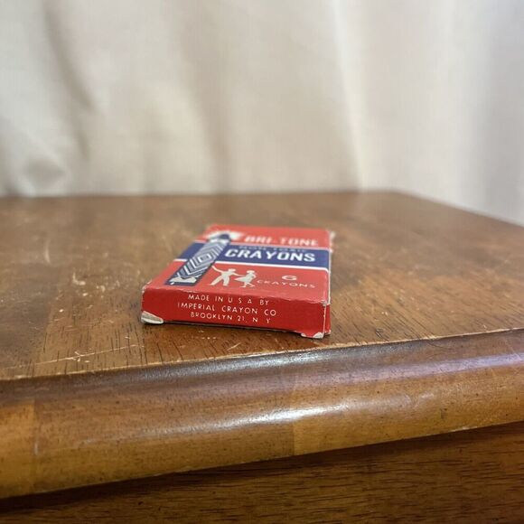 Vintage Imperial Bri-Tone‎ Crayons Original Red Box No. 6 Unused Made In USA - Picture 4 of 7